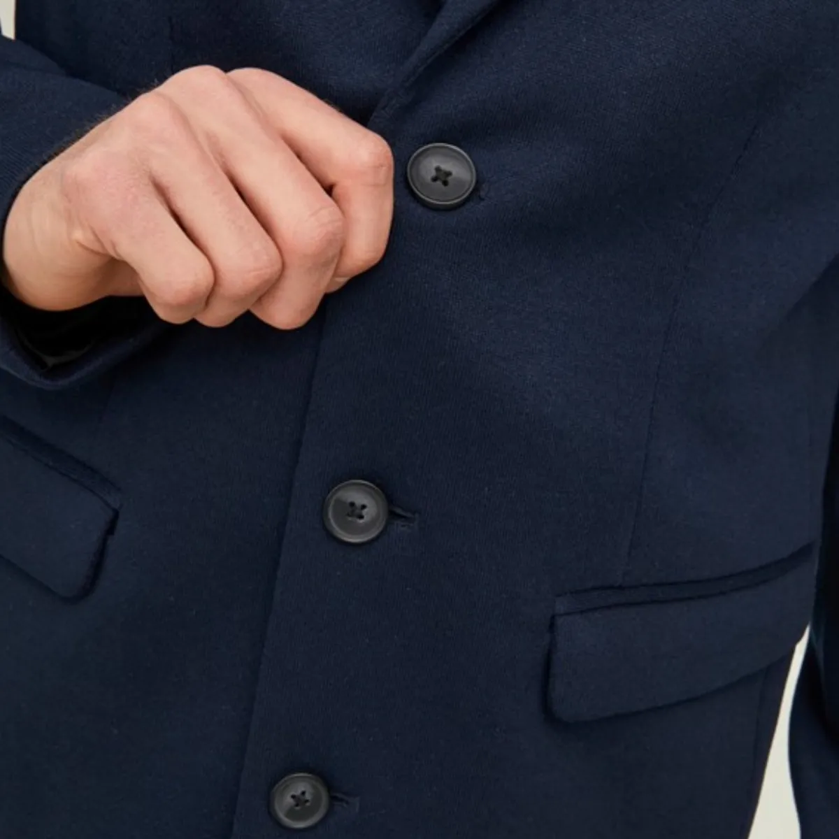 12212207 JJEKNITTED MARCO COAT NAVY BLAZER
