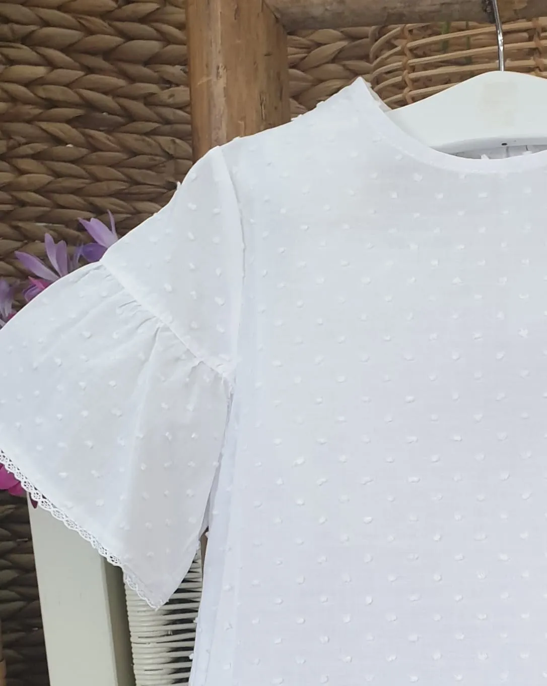 A Blusa niña plumeti BLANCA R130337