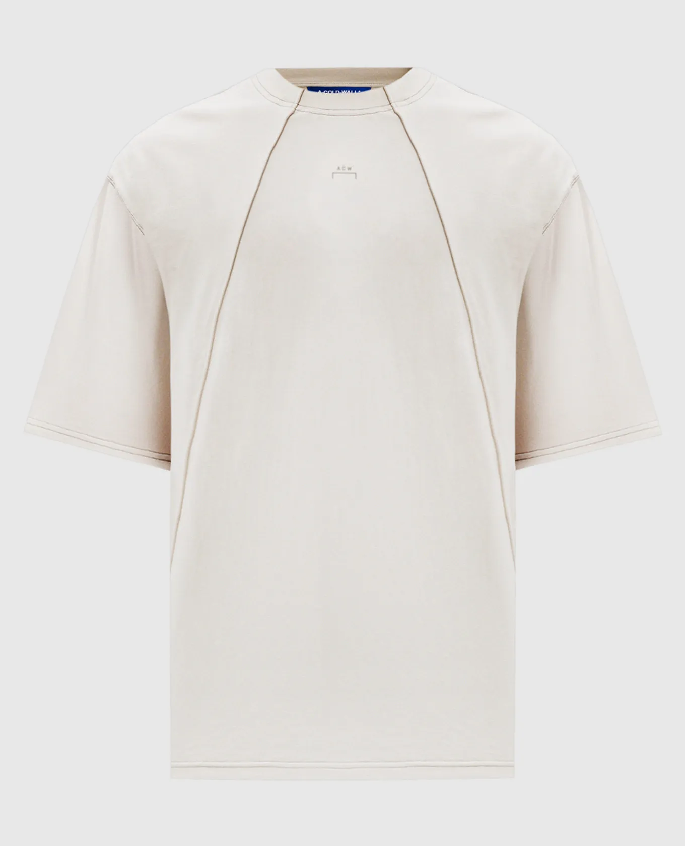 A COLD WALL MILLBANK BEIGE TSHIRT WITH LOGO PRINT