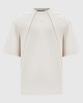A Cold Wall Millbank beige t-shirt with logo print