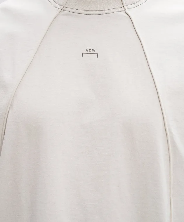 A COLD WALL MILLBANK BEIGE TSHIRT WITH LOGO PRINT