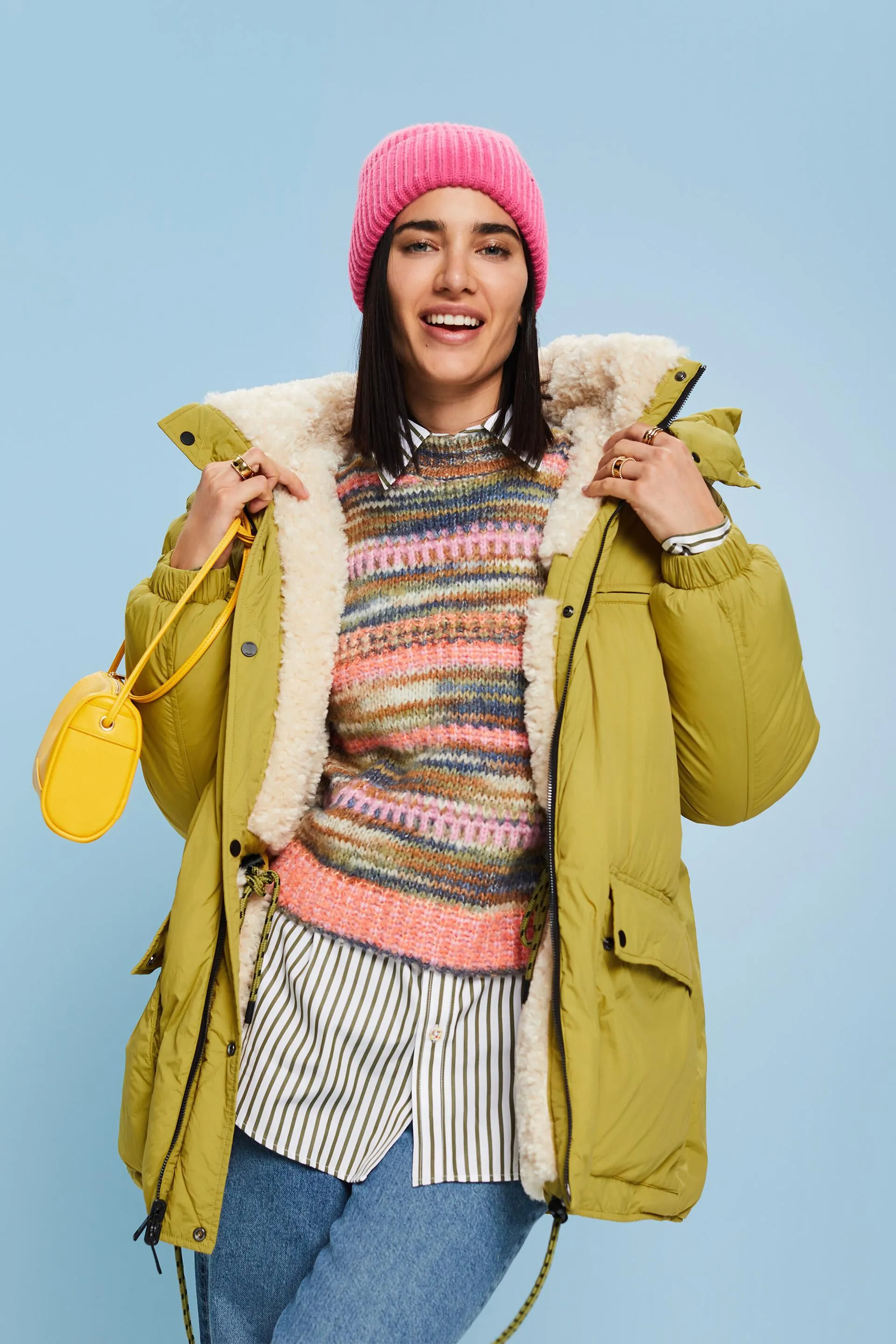 Abrigo de sherpa reversible