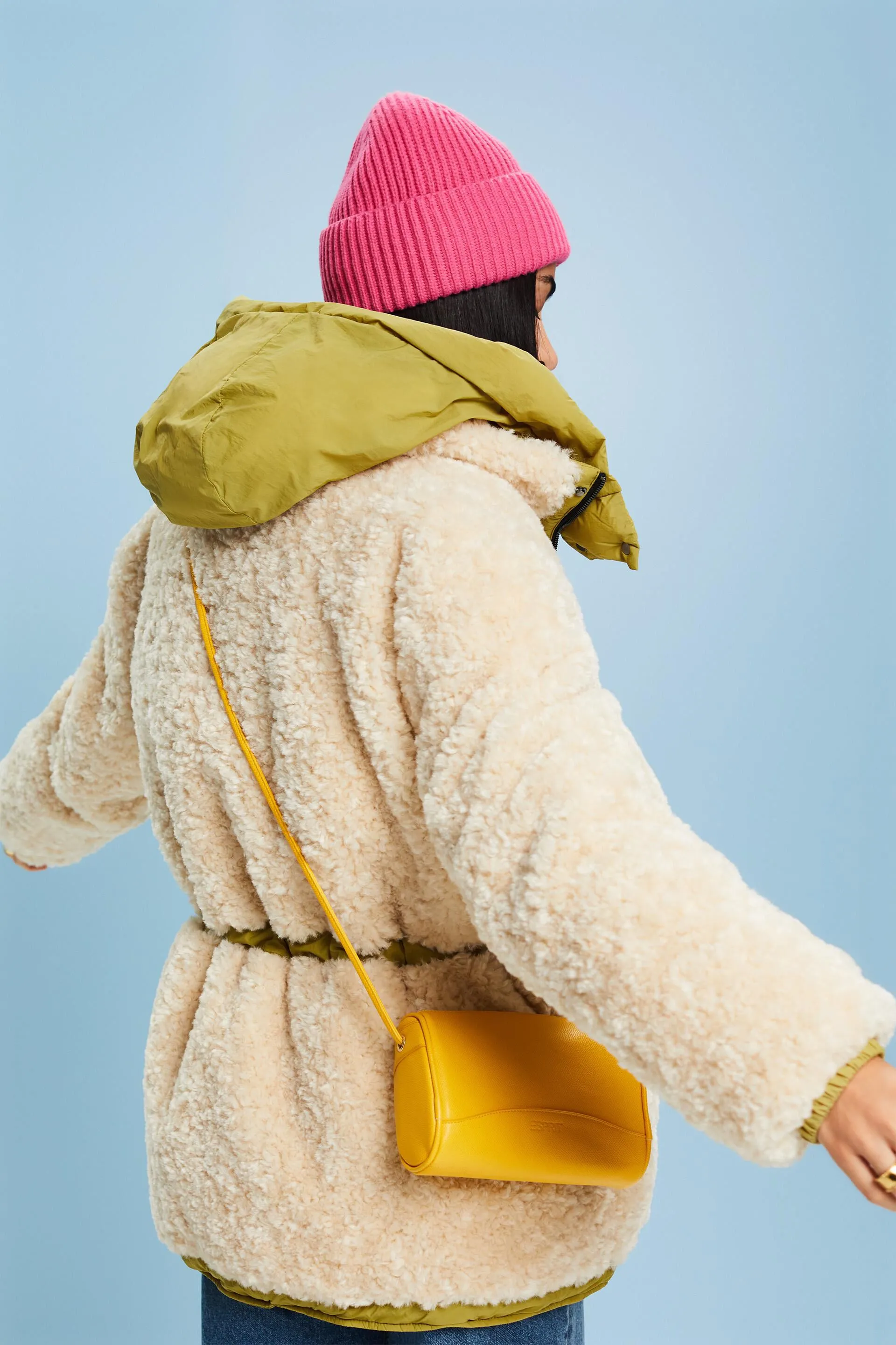 Abrigo de sherpa reversible