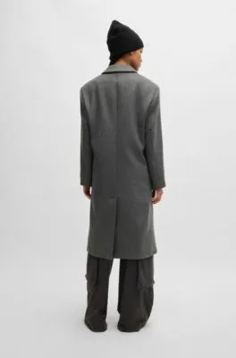 Abrigo relaxed fit con cierre cruzado