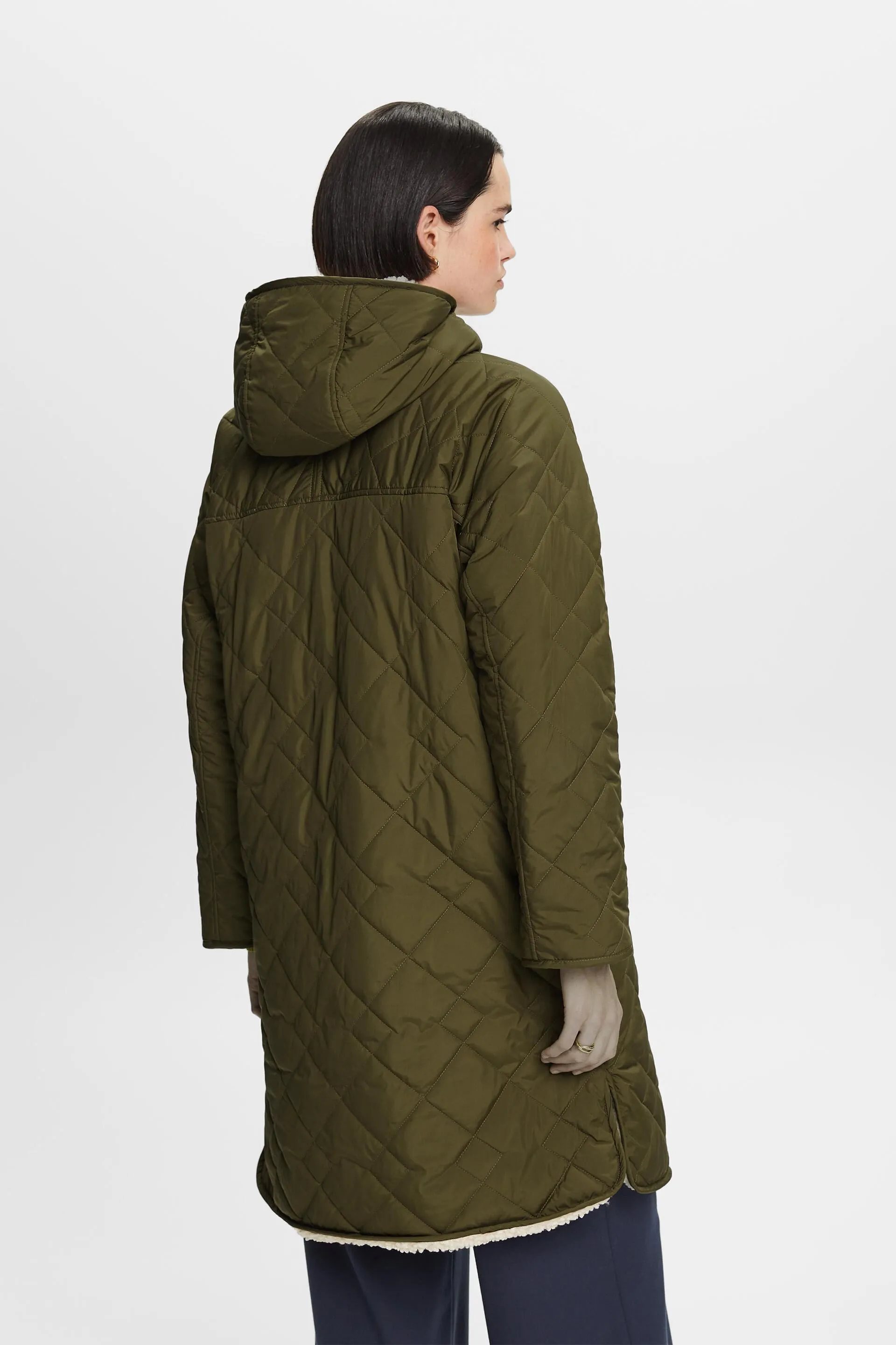 Abrigo sherpa acolchado reversible
