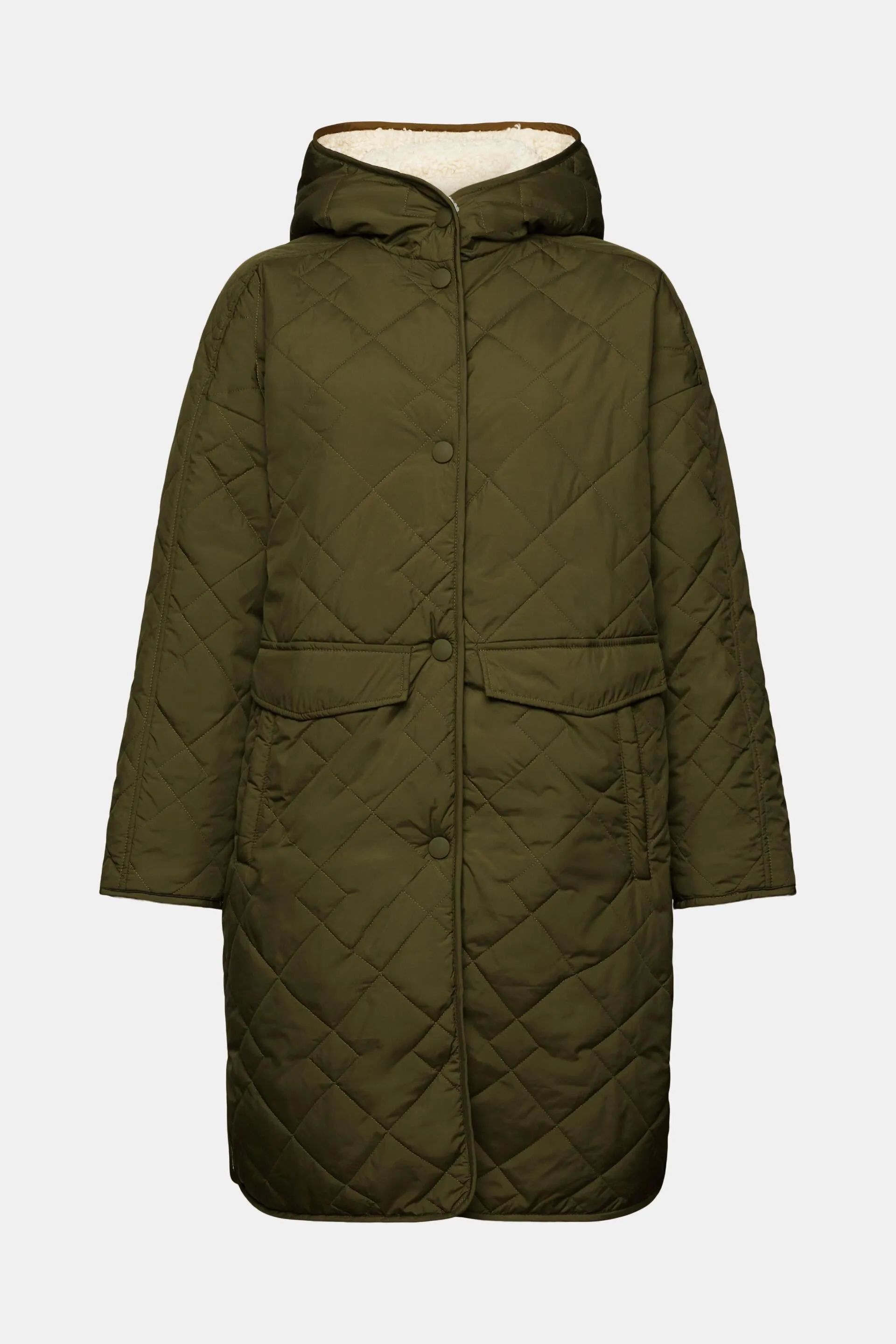 Abrigo sherpa acolchado reversible