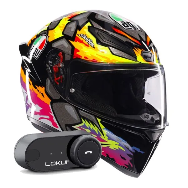 AGV K1 S Replica Bezzecchi 2023 + Kit Bluetooth Lokui K30 