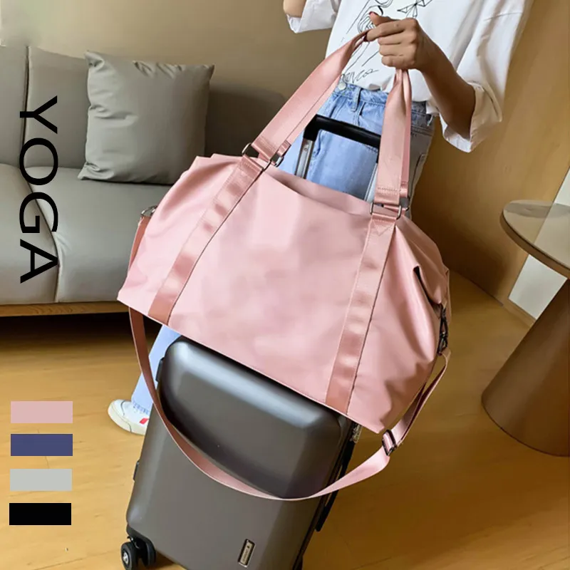 AL0LULU Con Logo Bolsa de gimnasio Bolsa de yoga portátil Bolsa de equipaje de gran capacidad impermeable Bolsa de viaje