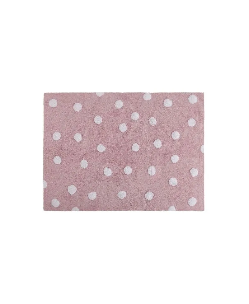 Alfombra lavable Topos Rosa Lorena Canals