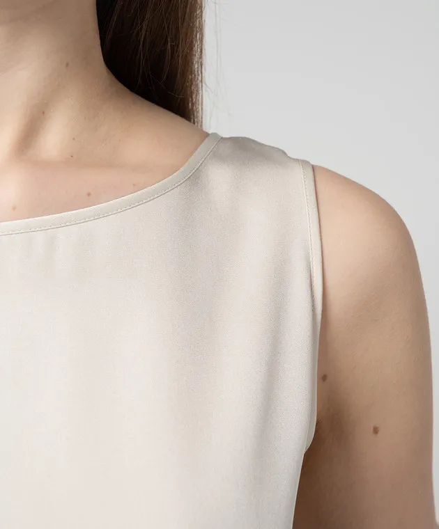 Allude Beige silk top