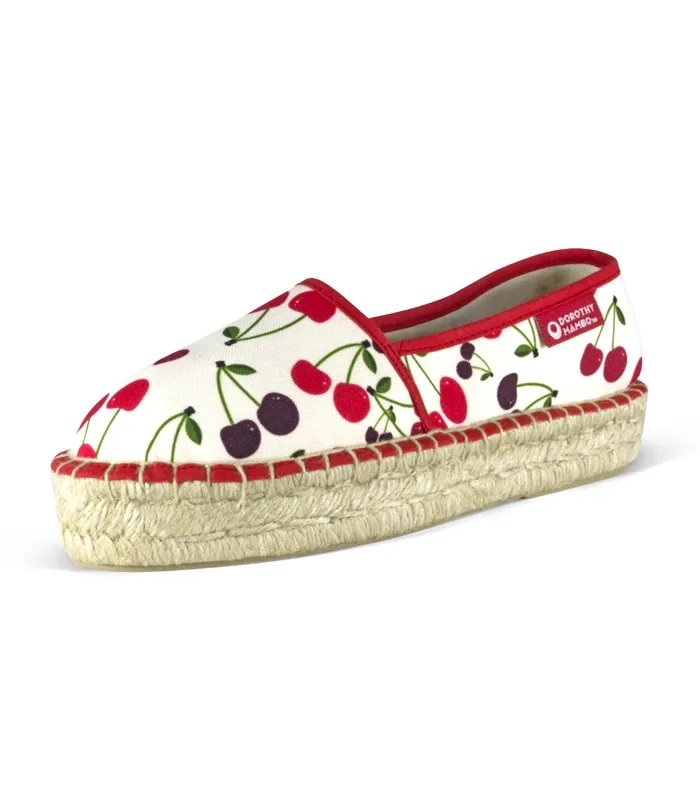Alpargatas con plataforma de yute para mujer CHERRIES
