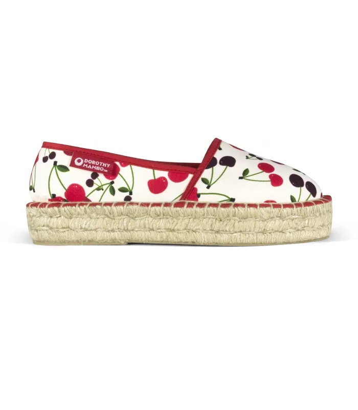 Alpargatas con plataforma de yute para mujer CHERRIES