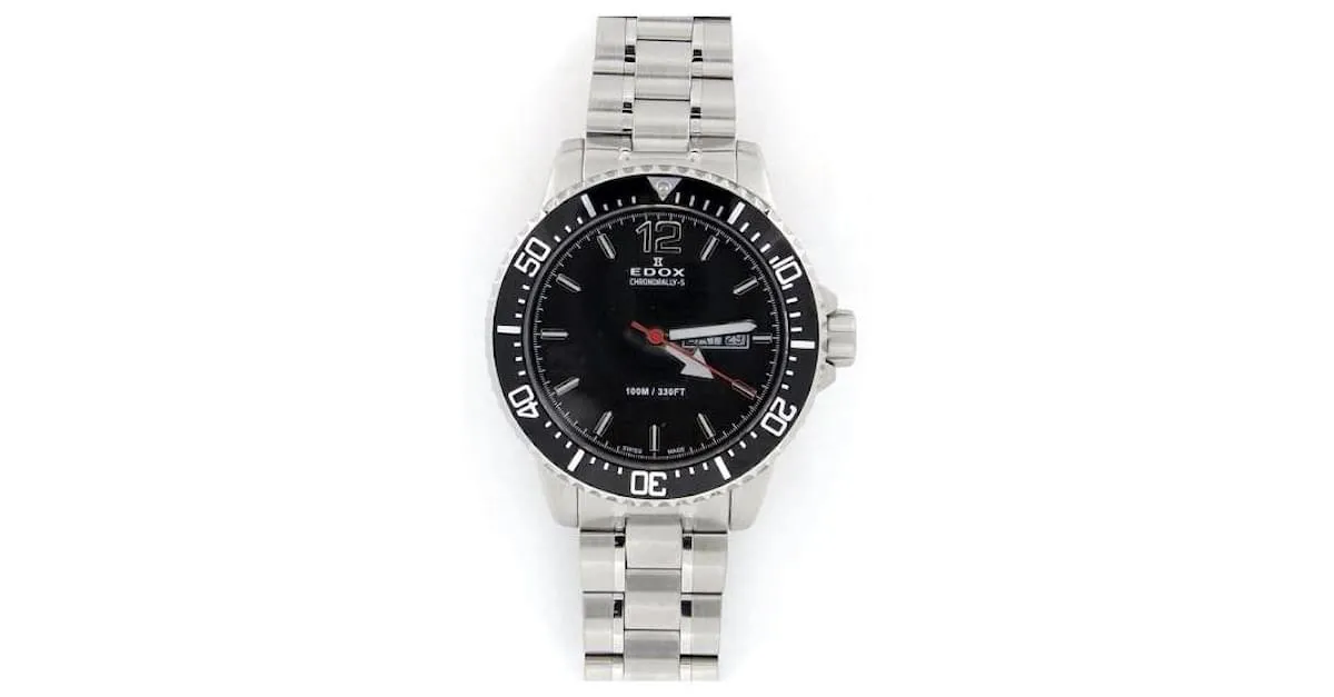 & Other Stories Reloj Edox Chronorally S Day Date 84300 para hombre en excelente estado Negro 