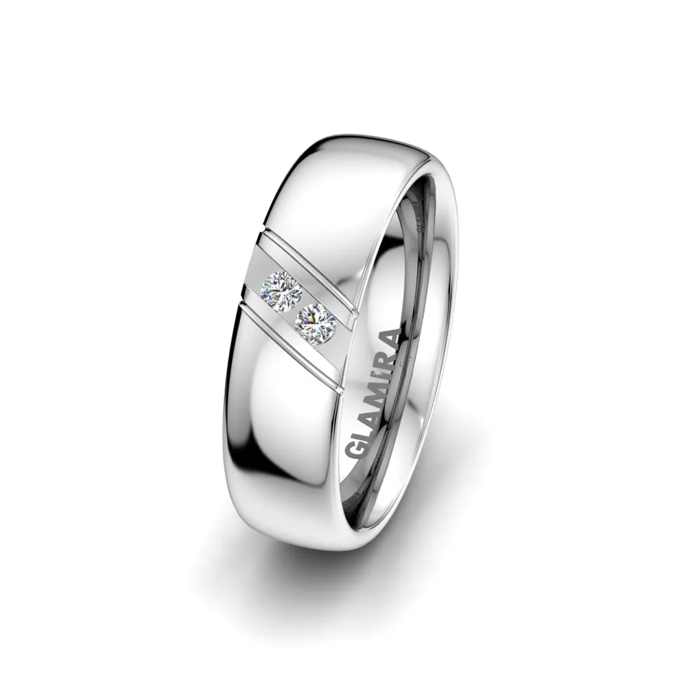 Anillo de boda White Feather 6mm