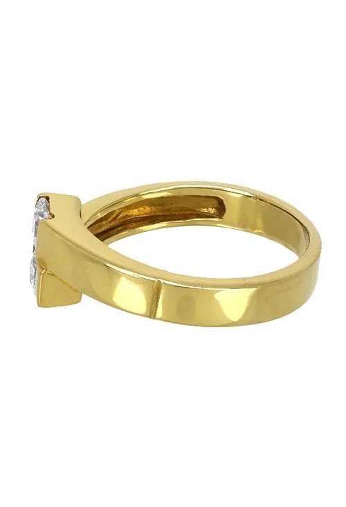 ANILLO ORO AMARILLO 18 KTES Y CIRCONITAS 014_54130