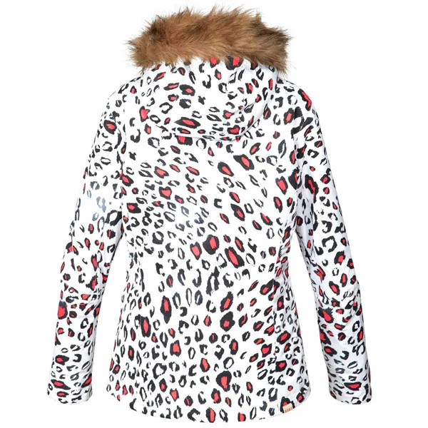 Anorak nieve ROXY con capucha mujer JET SKI ARMOY DIVA (MKJ1)  Ref. ERJTJ00027 animal print blanca