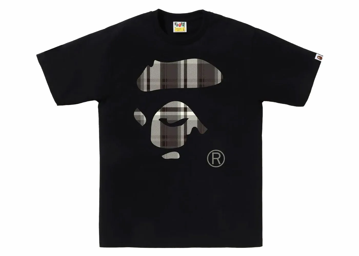 BAPE BAPE Check Ape Face Tee Black