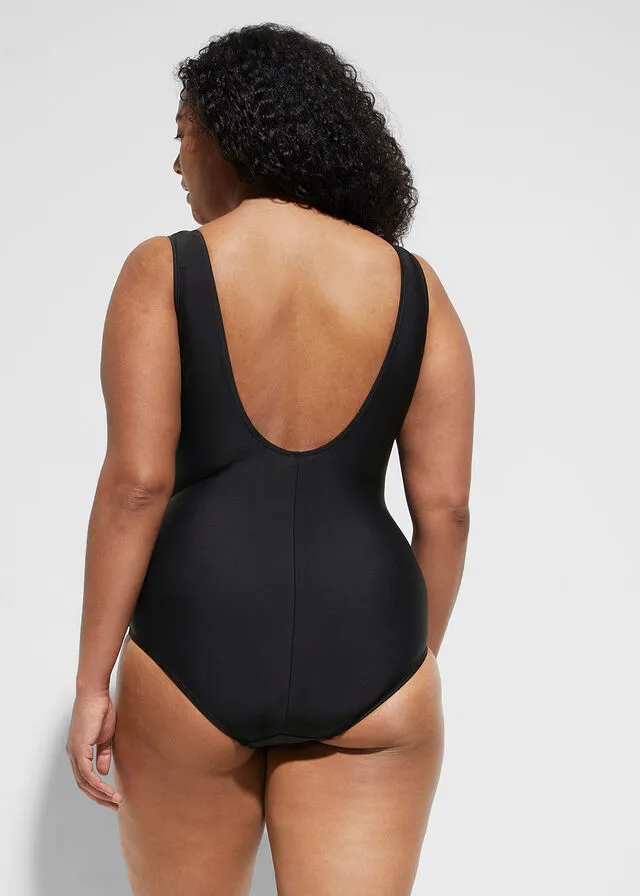 Bañador Negro/blanco de leopardo