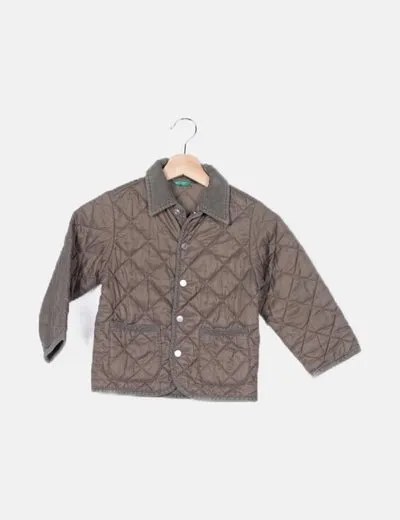 Benetton Abrigo verde básico