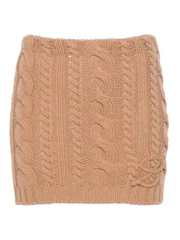 BLUMARINE FALDA SEMILARGA  MARRóN