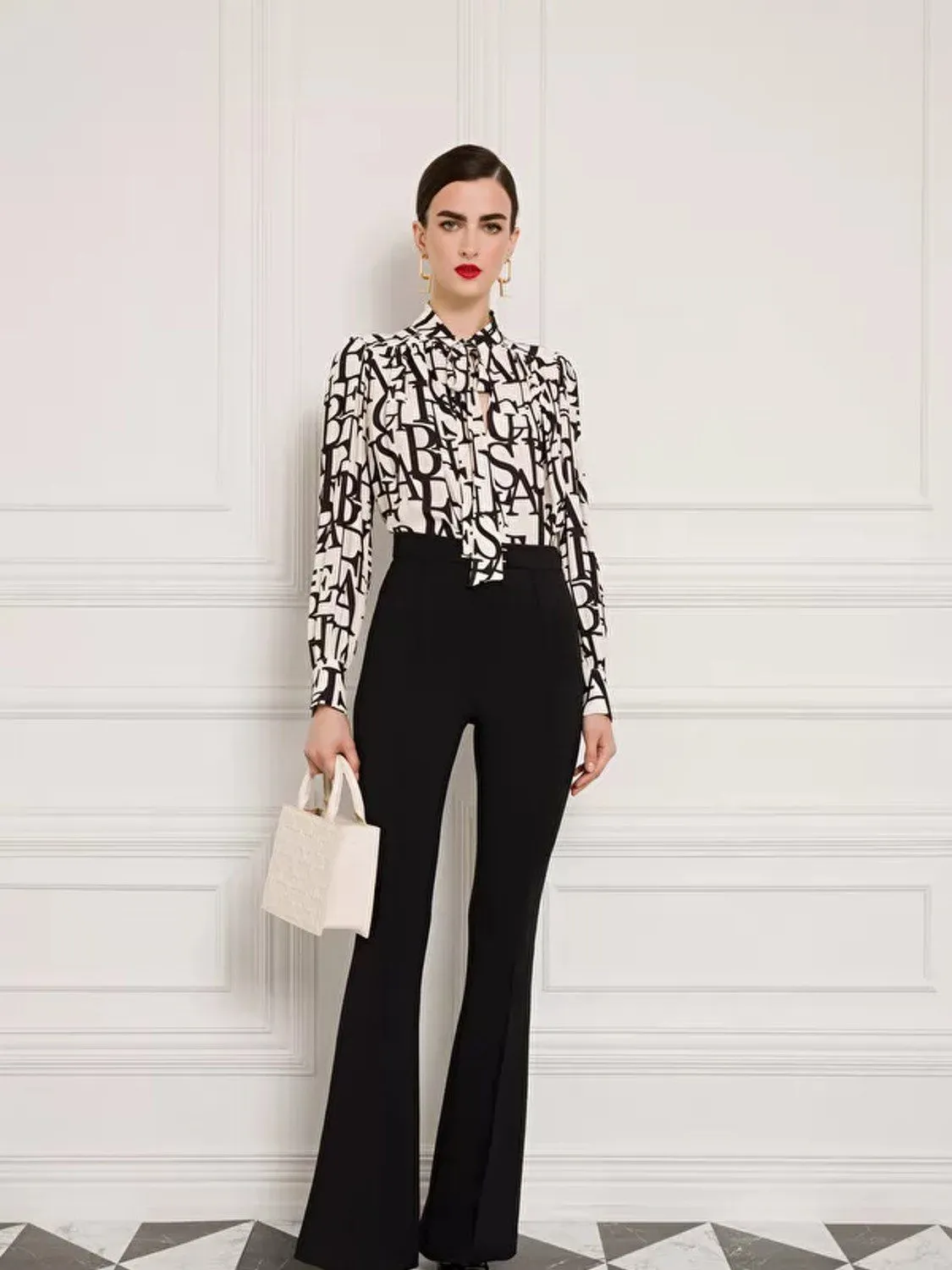 BLUSA GEORGETTE LETTERING  ELISABETTA FRANCHI