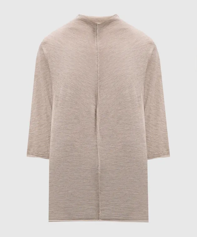 BOBOUTIC Beige melange cashmere and silk longsleeve