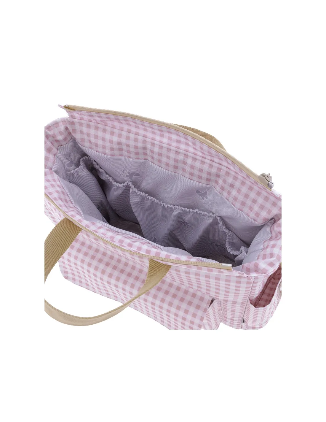 Bolso Maternal Pack Vichy rosa de Cambrass