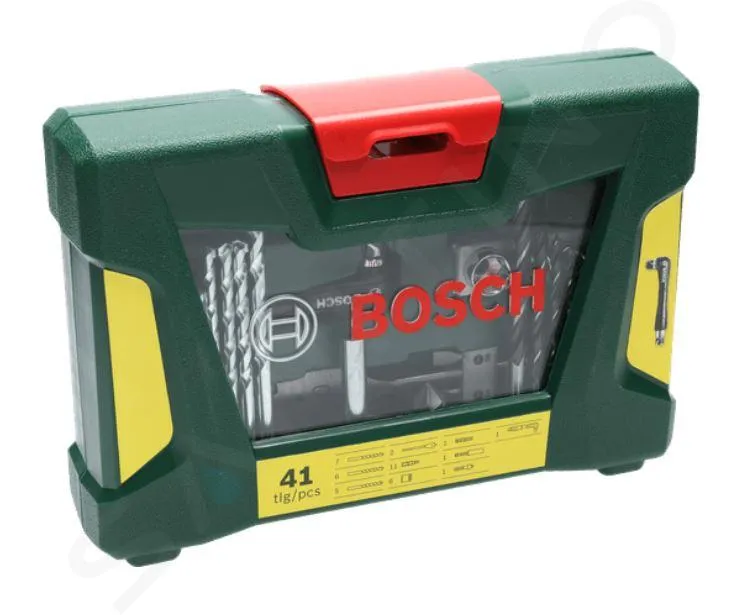 BOSCH ACCESORIOS  JUEGO DE 41 PIEZAS DE PUNTAS, BROCAS Y LLAVES DE VASO, CON DESTORNILLADOR ANGULAR 2607017316