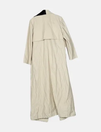 BOUGUESSA Trench beige combinada