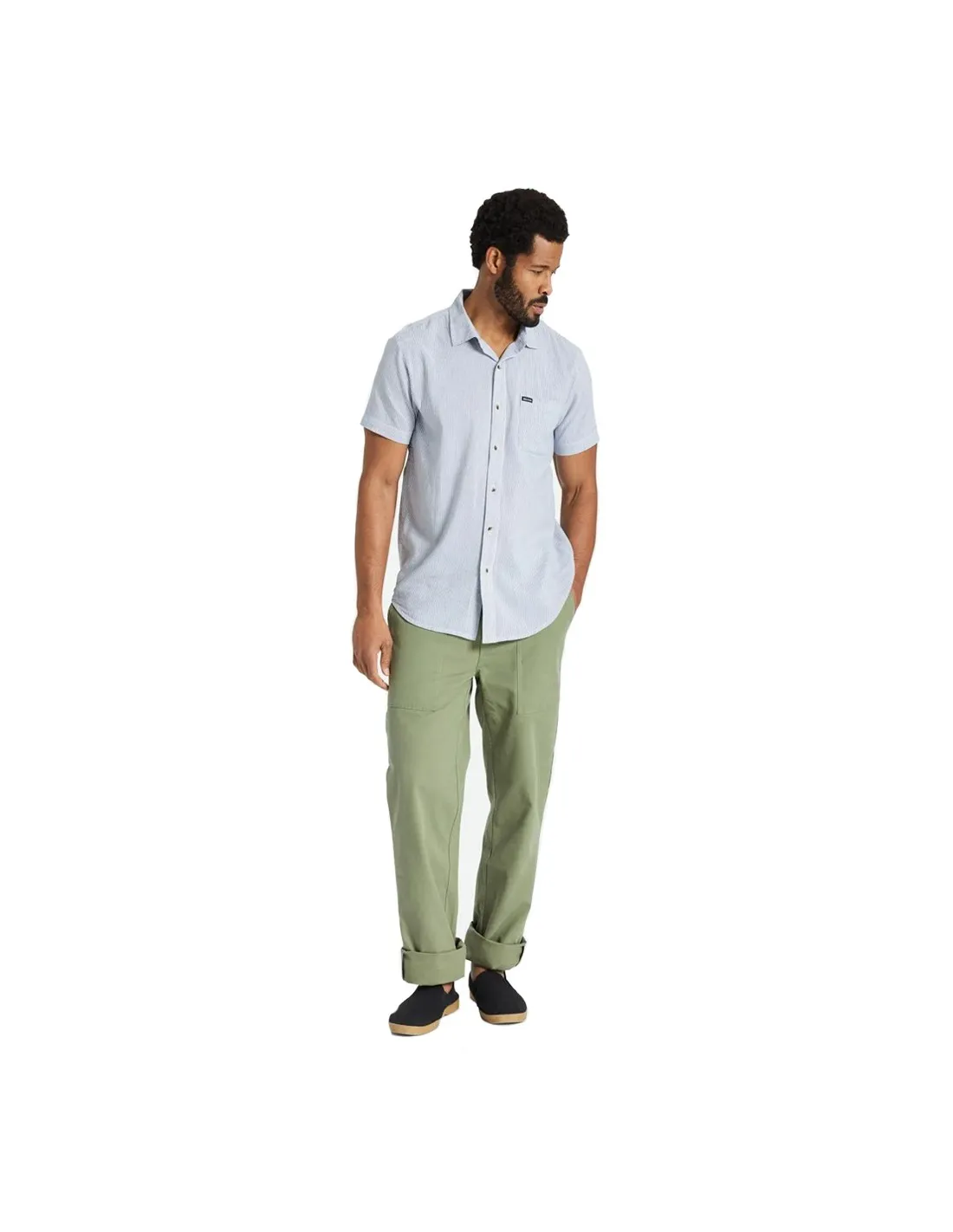 BRIXTON CHARTER STRIPE WHITE/PACIFIC BLUE