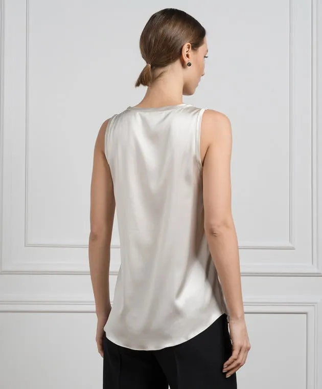 Brunello Cucinelli Beige silk top