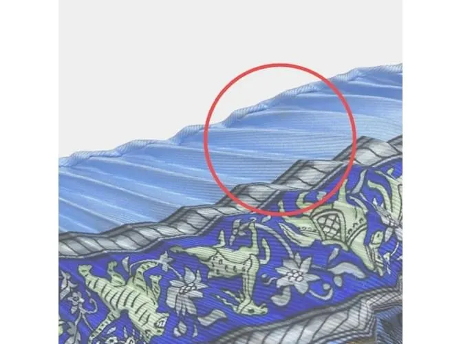 Bufanda de seda azul Hermès 