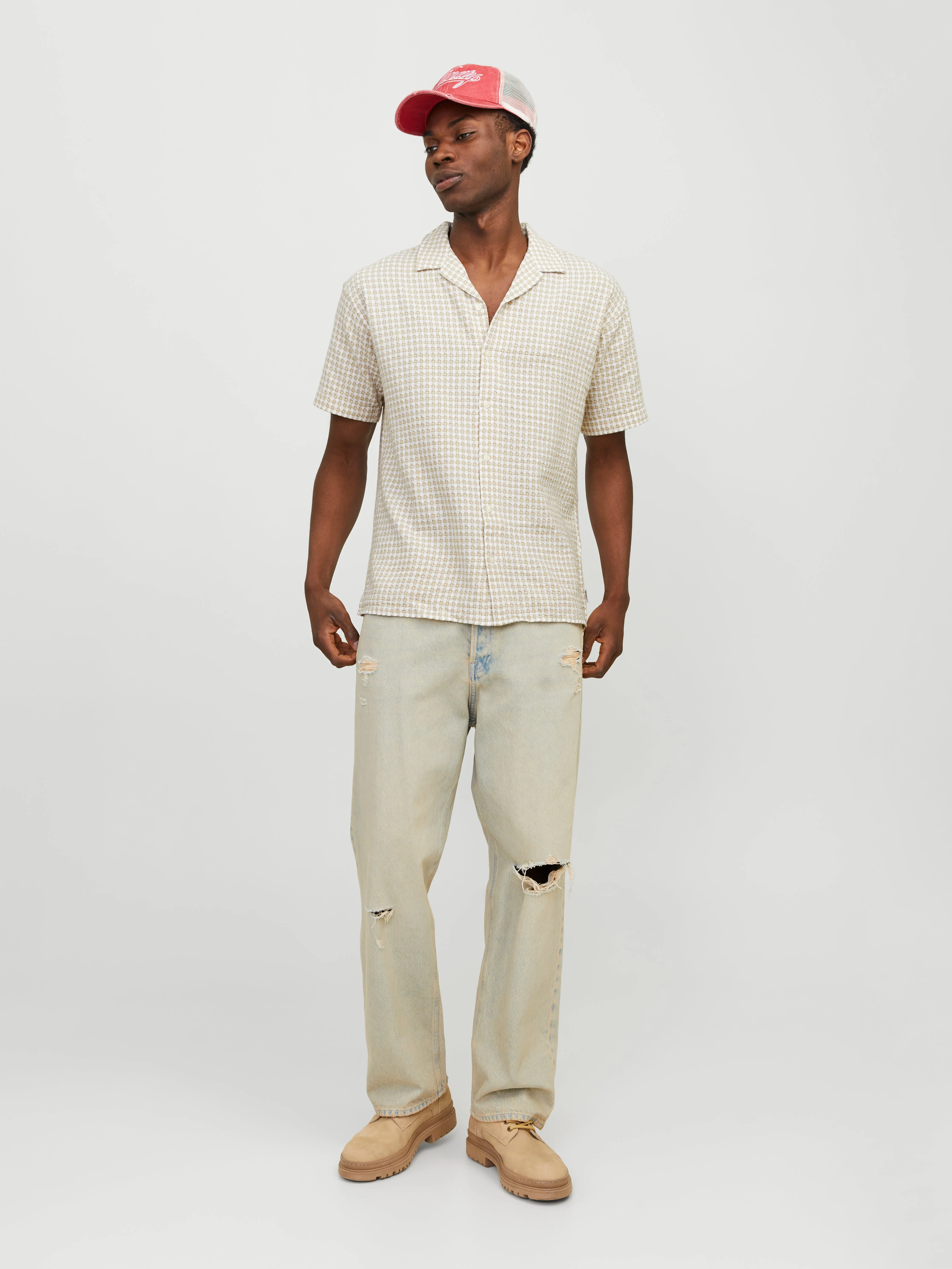 Camisa Corte comfort | Beige | Jack & Jones®