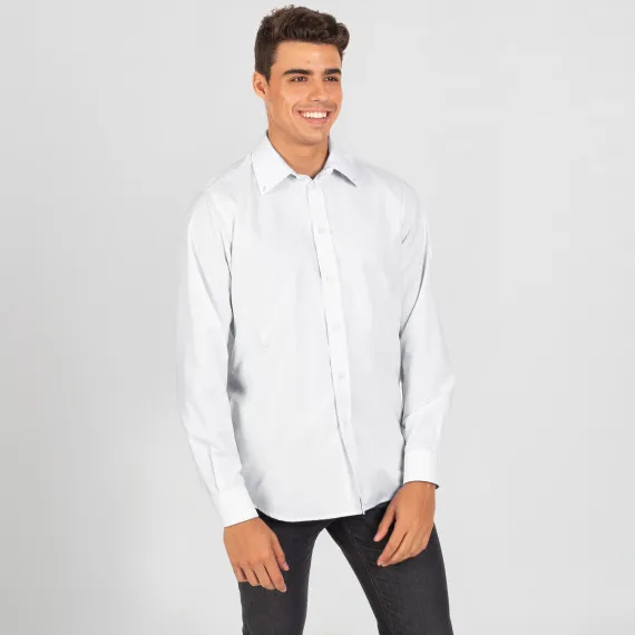 Camisa de hombre manga larga con pinzas en la espalda, tejido OXFORD REDLINE UNIFORMES GARY'S 295200