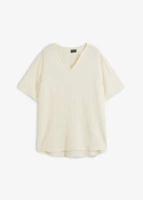 Camisa de manga corta Blanco lana