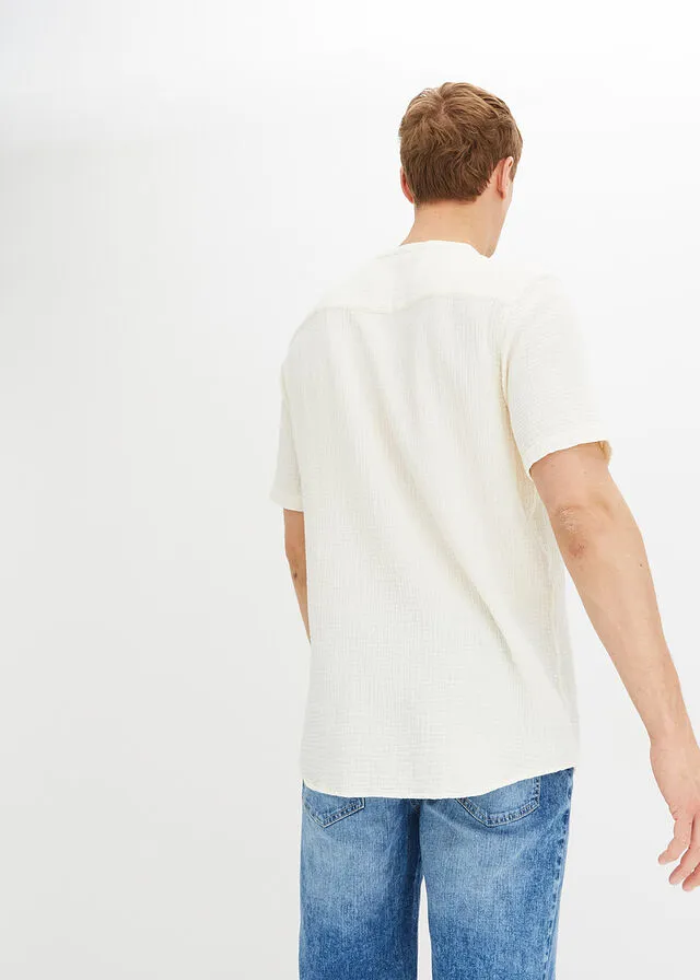 Camisa de manga corta Blanco lana