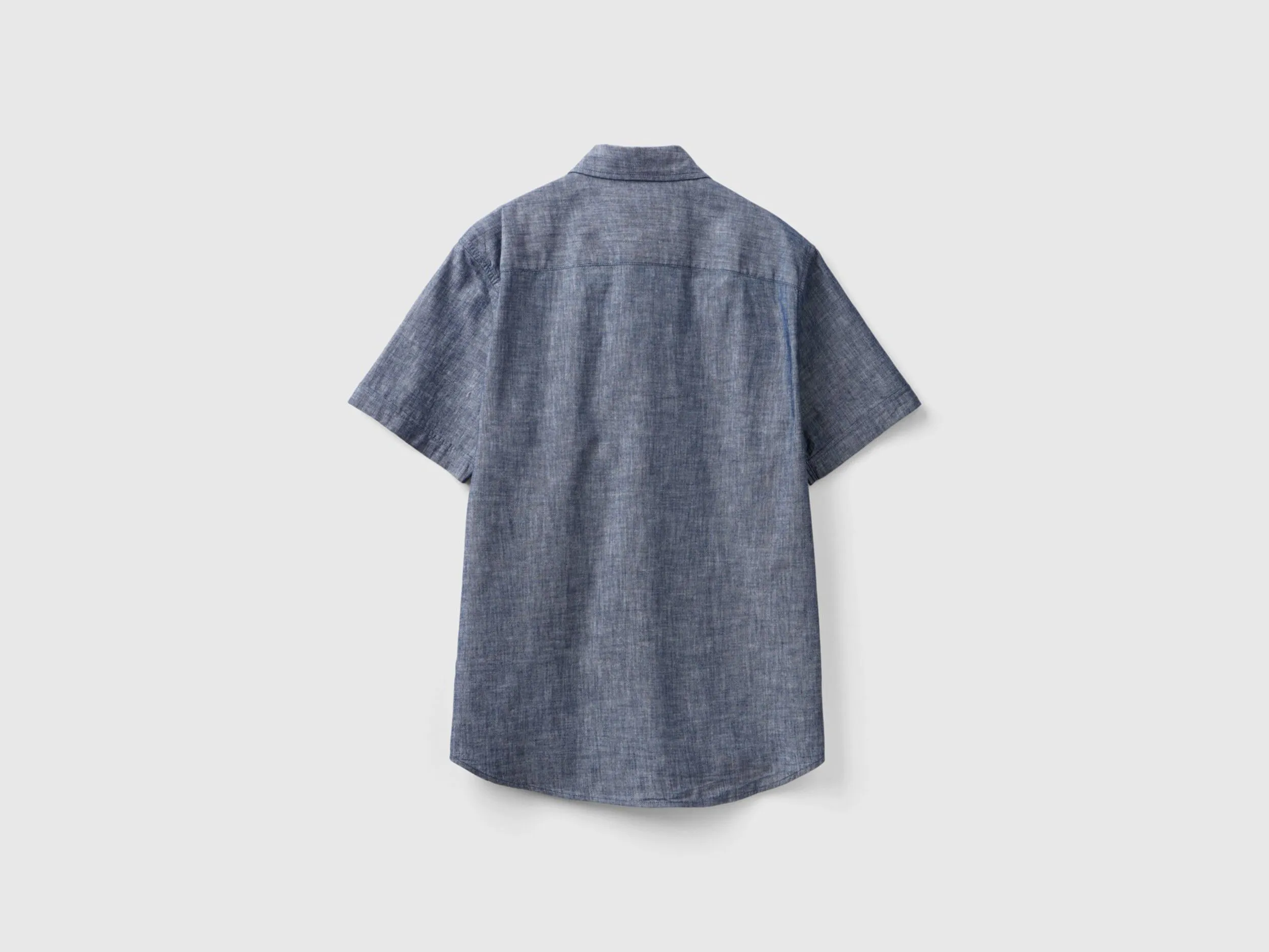 Camisa de manga corta de cambray