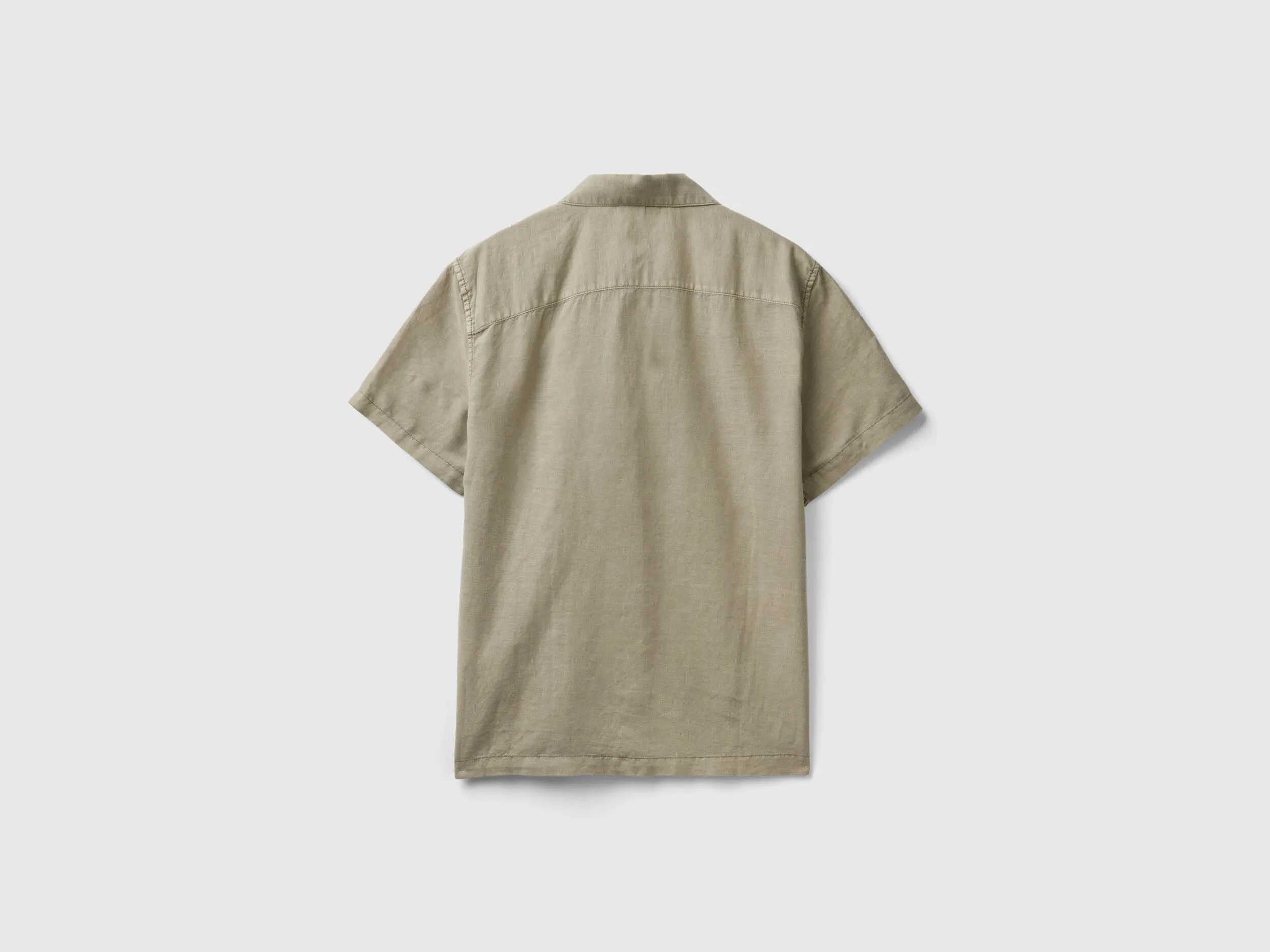 Camisa de manga corta de lino mixto