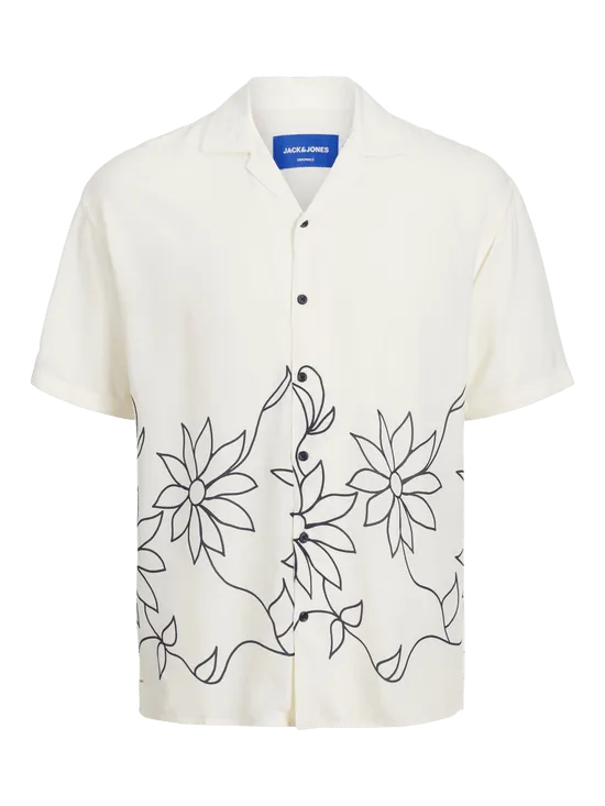 CAMISA ESTAMPADA BLANCA  JORLUKE