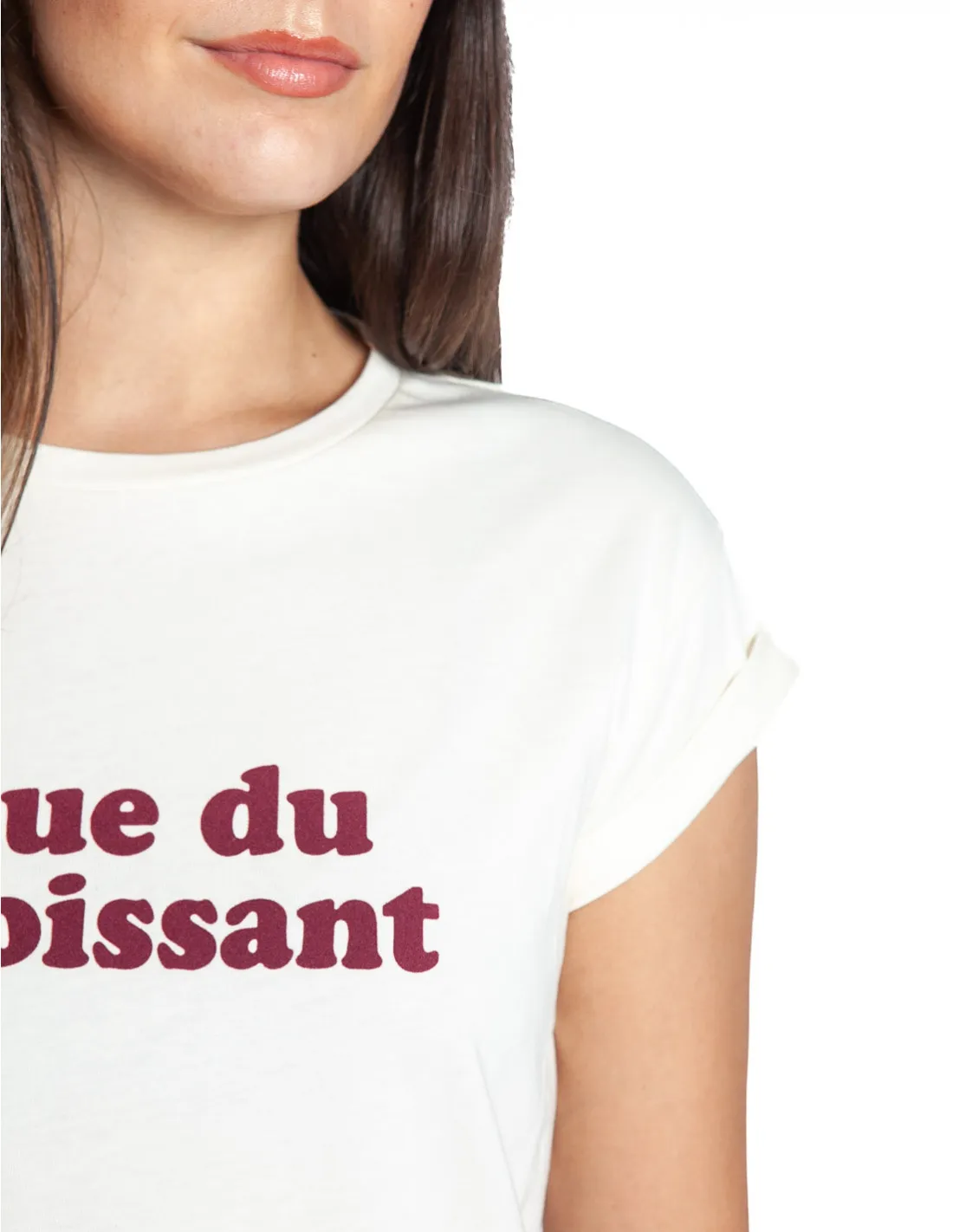CAMISETA BLANCA CROISSANT NOODLE GRACE AND MILA
