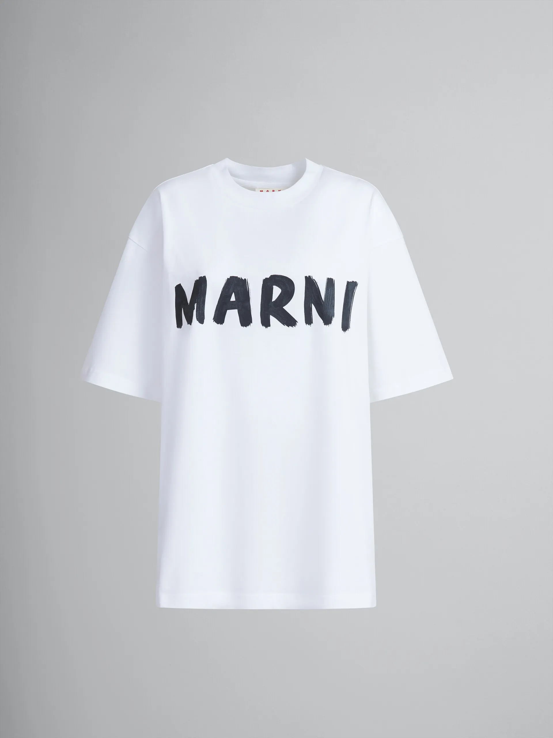 Camiseta blanca de algodón ecológico con logotipo