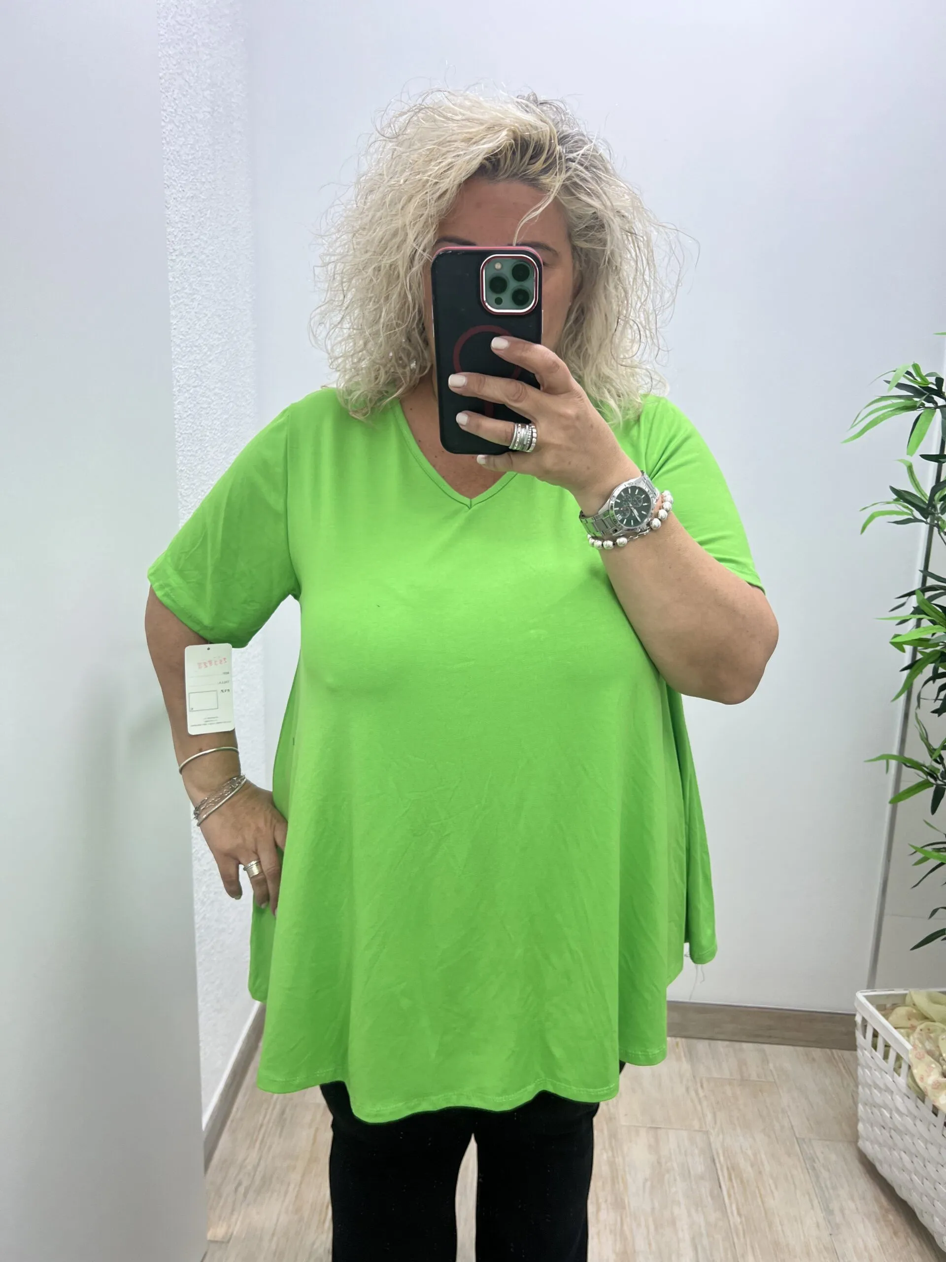 Camiseta básica Cuello V Talla Grande
