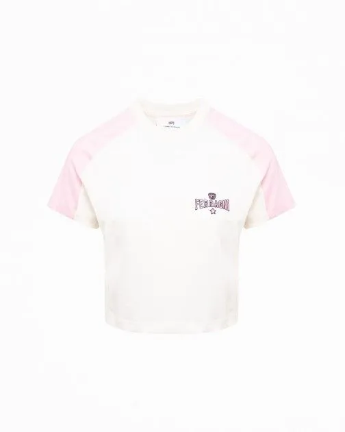 Camiseta corta Chiara Ferragni 74CBHT01 Beige