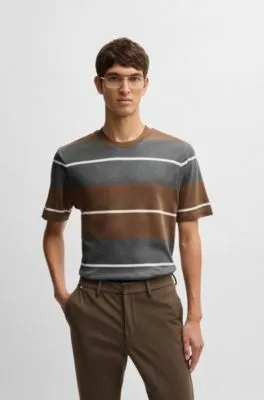 Camiseta de algodón con rayas horizontales