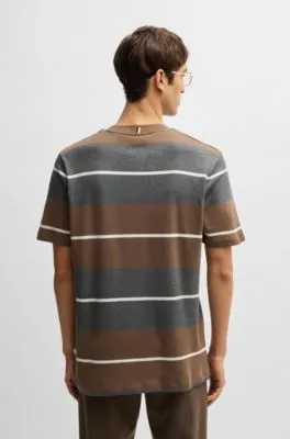 Camiseta de algodón con rayas horizontales