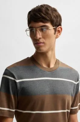 Camiseta de algodón con rayas horizontales