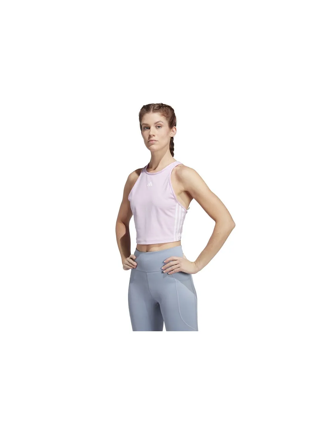 Camiseta de Fitness adidas 3S Crop Tk Mujer