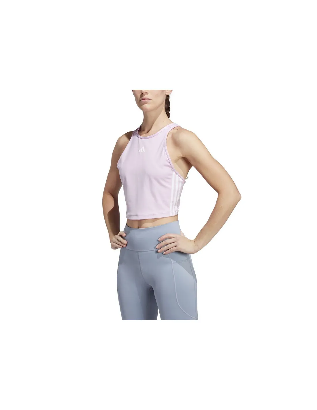 Camiseta de Fitness adidas 3S Crop Tk Mujer