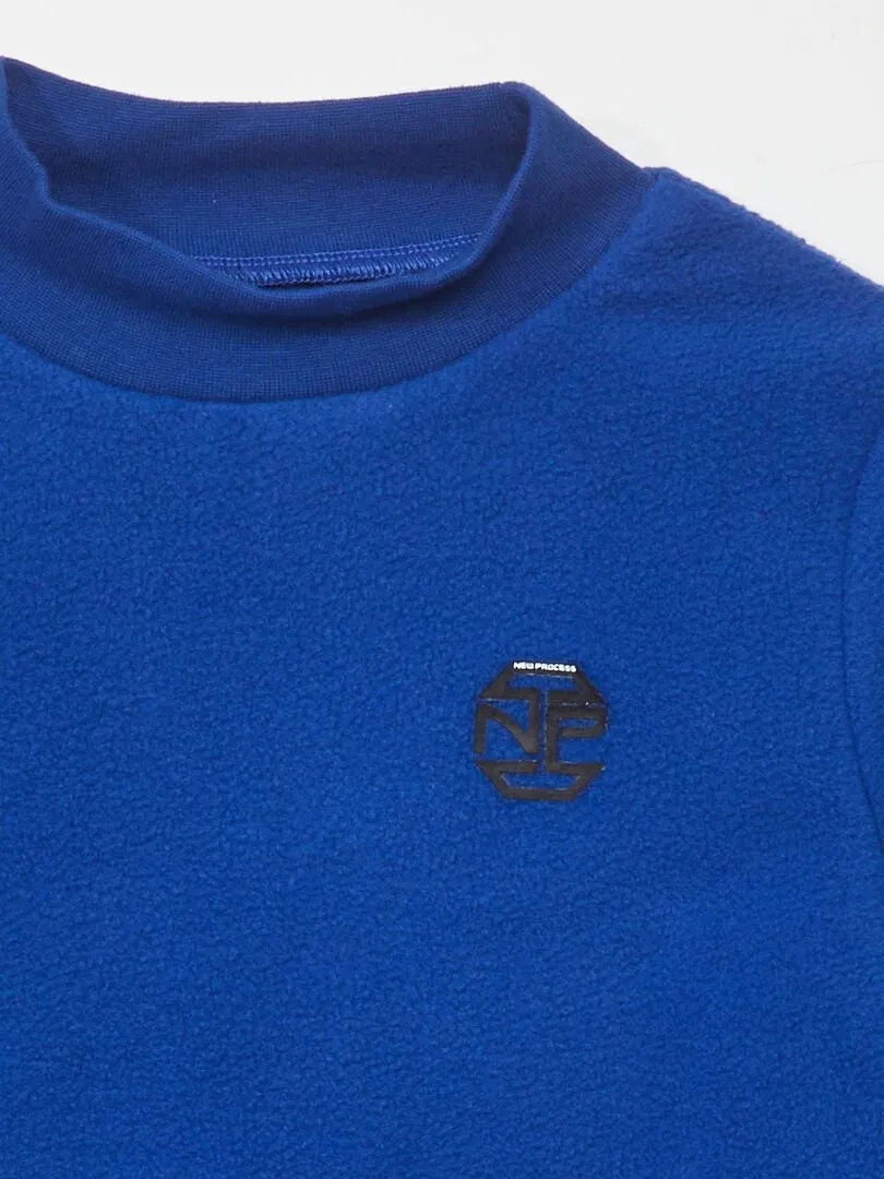 CAMISETA DE MANGA LARGA DE PUNTO POLAR  AZUL