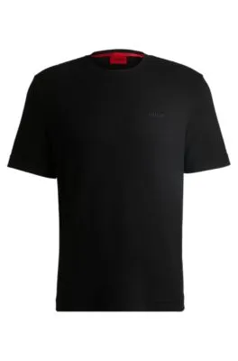 Camiseta de pijama de algodón con logo bordado